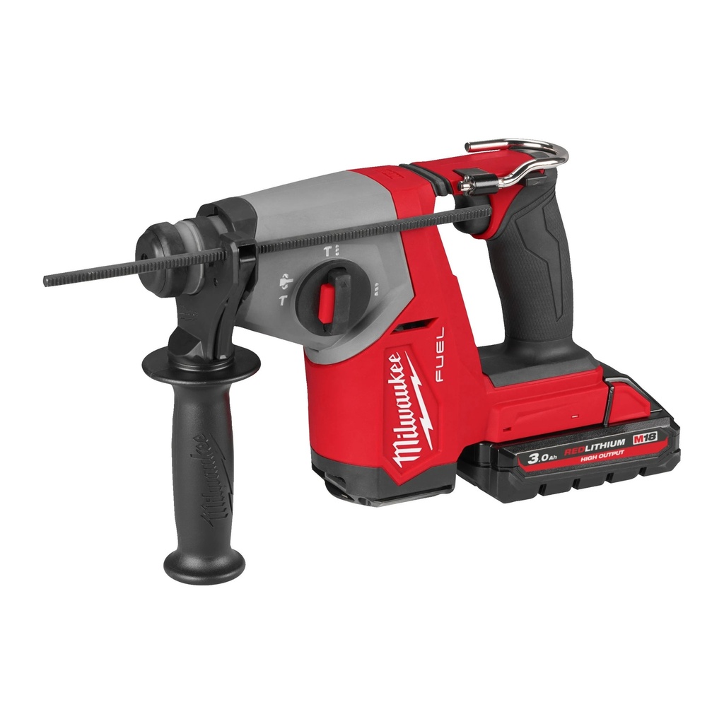 MARTILLO COMBINADO SDS-PLUS M18 FUEL™, 16MM CON EXTRACTOR DE POLVO, 1,7J DE ENERGÍA DE IMPACTO, CAPACIDAD MÁXIMA DE 16MM, 0-1400RPM, 0-5080BPM, AUTOSTOP™, AVS. SE SUMINISTRA CON DOS BATERÍAS HIGH OUTPUT™ M18HB3 Y CARGADOR RÁPIDO M12-18FC , EN HD-BOX M18FHAC16-302X