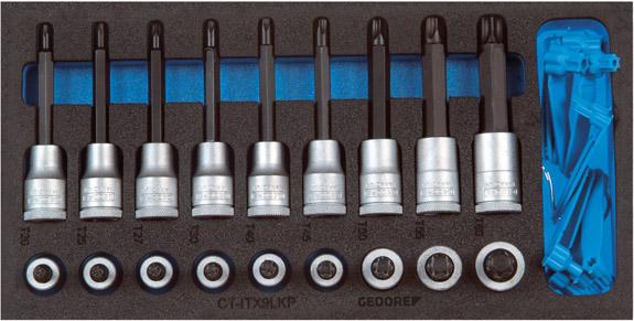 MODULO HERRAMIENTAS CT1/3CON PUNTAS DE DEST.T19-60 YT20-100-100MM  GEDORE