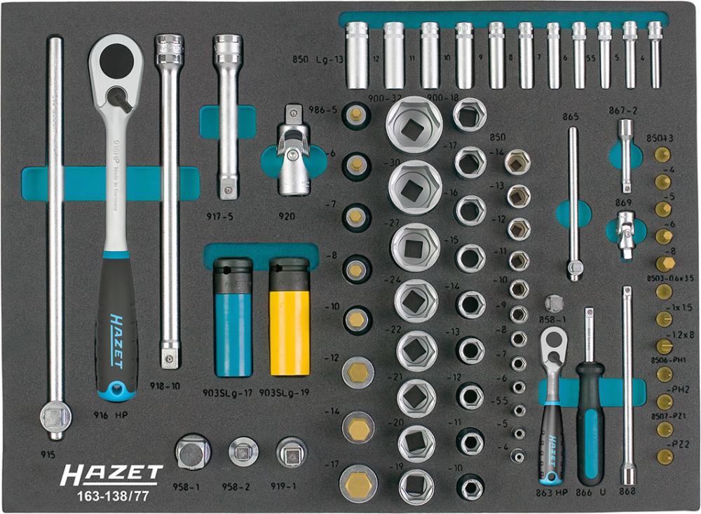 MÓDULO HTA 163-138/77    LLAVE DE VASO 3/3+ HAZET