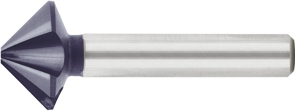 AVELLANADOR CÓNICO DIN335-C HSS TIALN 4 FILOS VÁSTAGO CILINDRICO 90º FORMAT