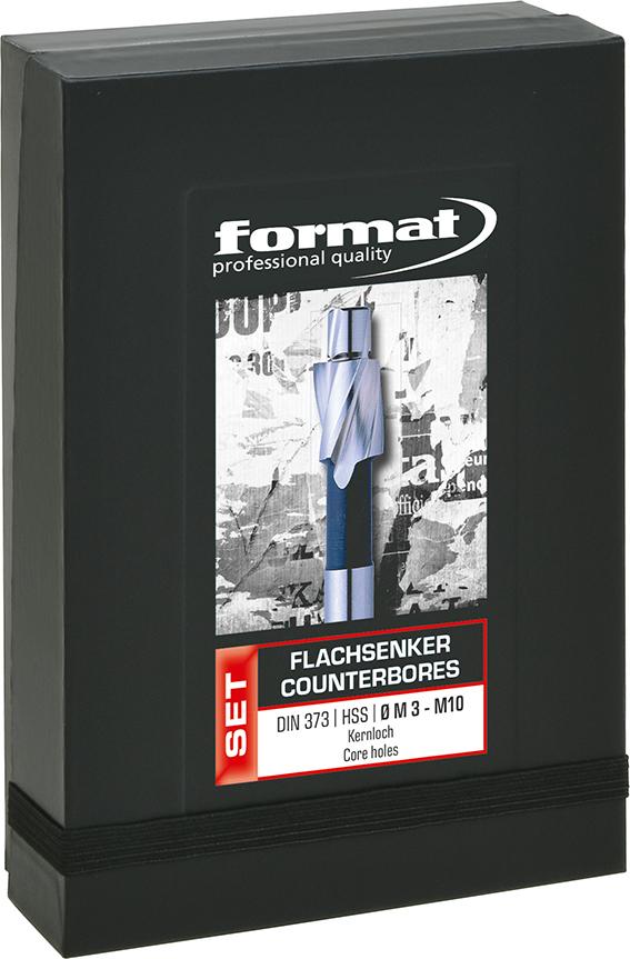 JUEGO AVELLANADORES ALLEN PLANO DIN373 HSS VASTAGO CILINDRICO M3-M10 EN ENVASE SOSTENIBLE FORMAT