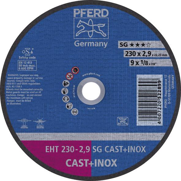 DISCO DE CORTE A24QSG    230X2,9MM PLANO PFERD