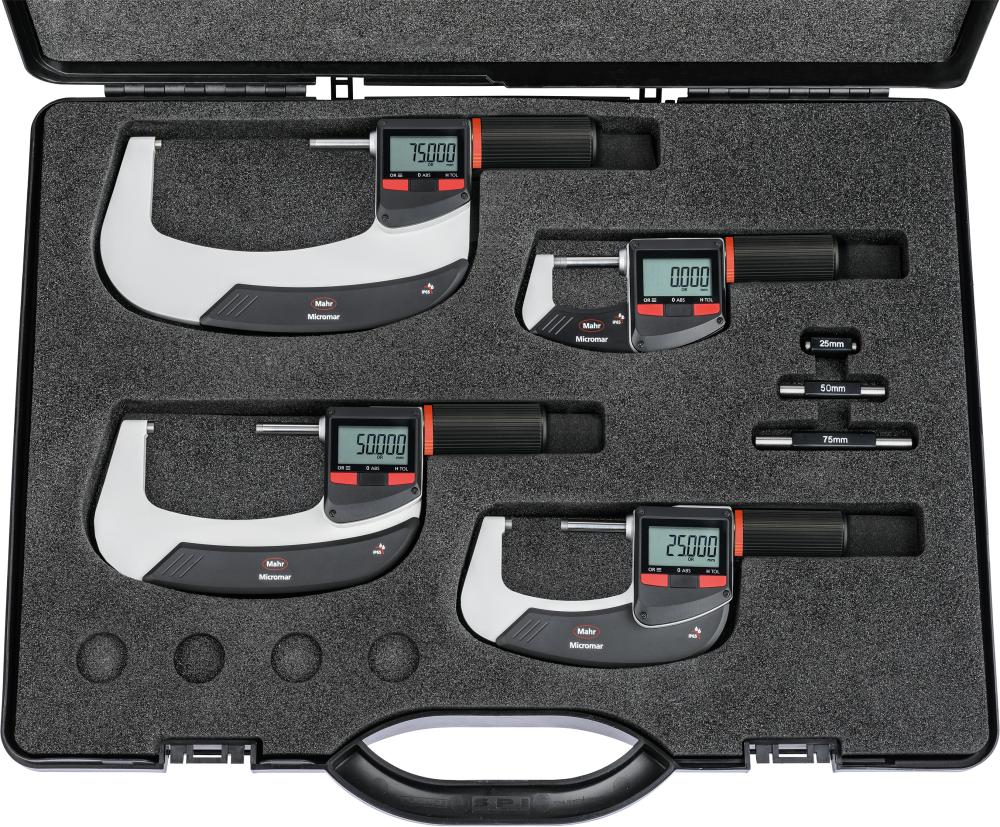 JUEGO MICRÓMETRO DE EXTERIORES DIGITAL MICROMAHR 40 EWRI-L IP65 0-100 MM INALÁMBRICO INTEGRADO MAHR