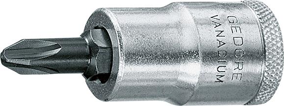 LLAVE DE VASO CON PUNTA DE ATORNILLAR 1/2" PH GEDORE