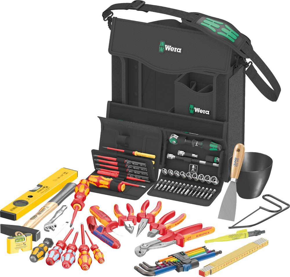 SURTIDO DE HERRAMIENTAS E1 ELECTRICISTA DE 73 PIEZAS EN CAJA TEXTIL WERA