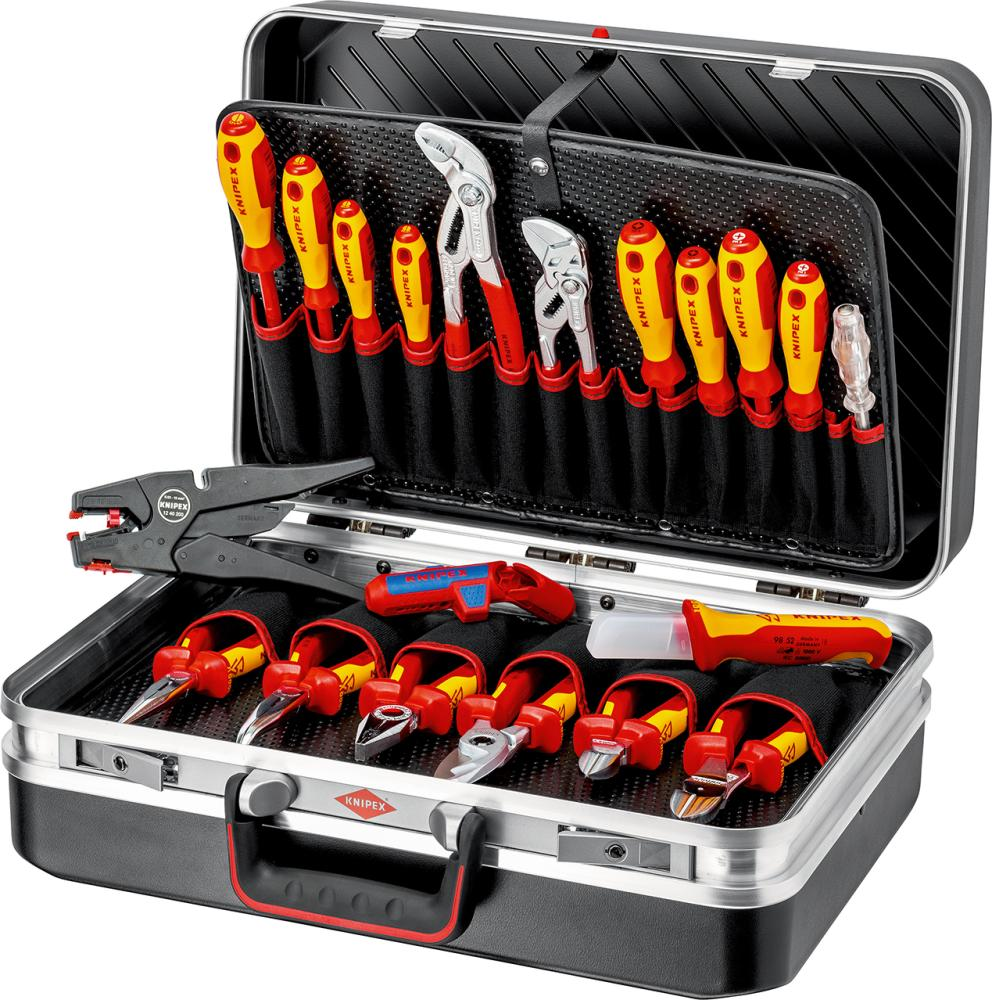 SURTIDO DE HERRAMIENTAS VISION ELECTRICISTA DE 20 PIEZAS EN MALETÍN DE ABS KNIPEX