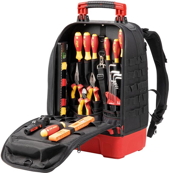 SURTIDO DE HERRAMIENTAS ELECTRICISTA DE 27 PIEZAS EN MOCHILA WIHA