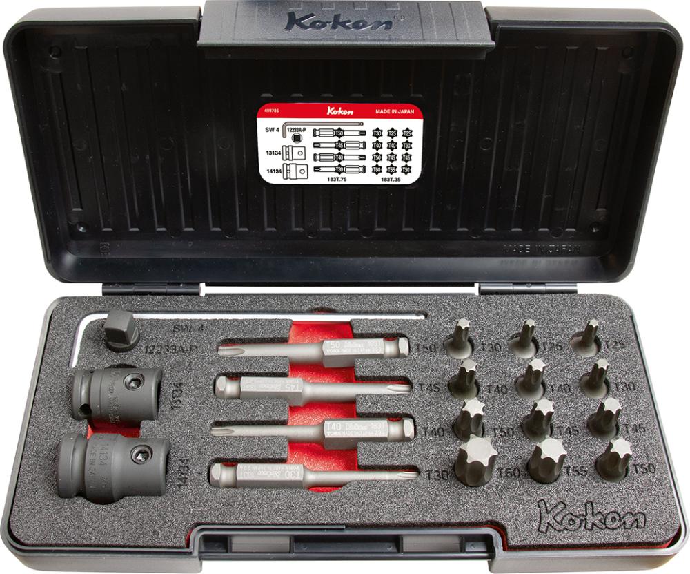 SURTIDO DE PUNTAS 7/16" DE FUERZA 20 PIEZAS TORX KOKEN