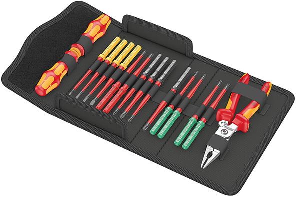 JUEGO DE VARILLAS INTERCAMBIABLES KRAFTFORM KOMPAKT VDE 17 UNIDADES CON ALICATES WERA