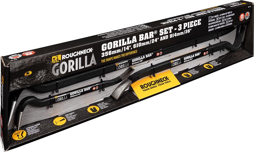 JUEGO DE PATA DE CABRA 3 UNIDADES 350+600+900MM GORILLA BAR