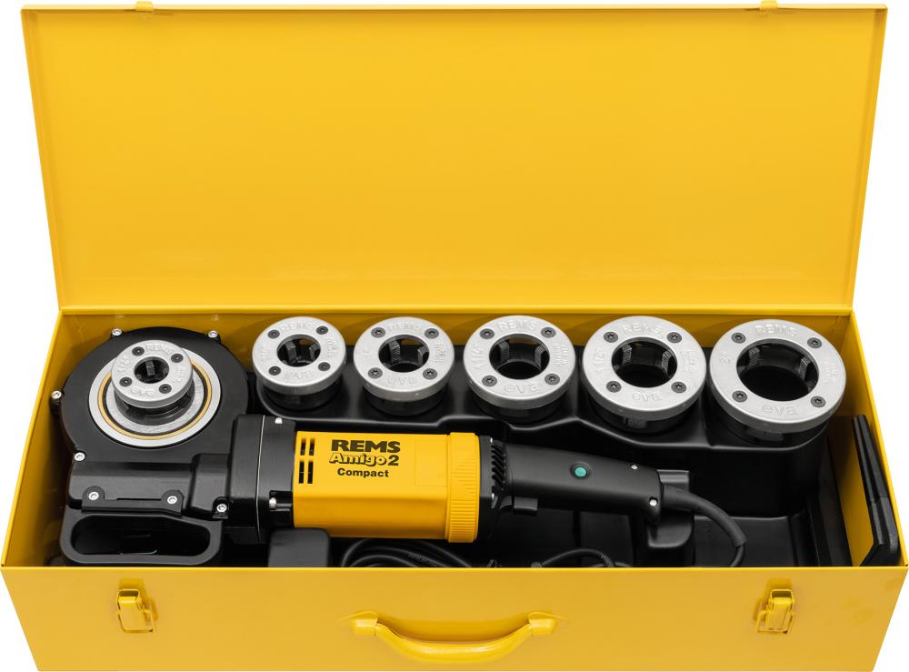 TERRAJA DE ROSCAR AMIGO 2 COMPACT SET R 1/2-3/4-1-11/4-11/2-2Z REMS