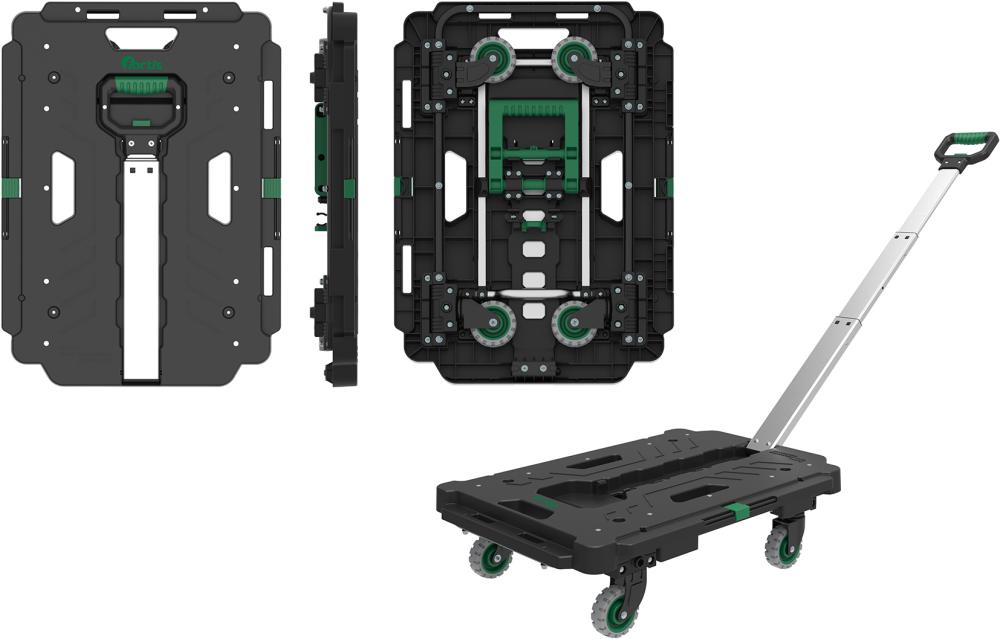 CARRETILLA MULTIUSOS 620X450MM, 137KG PLÁSTICO 77MM CON MANGO FORTIS