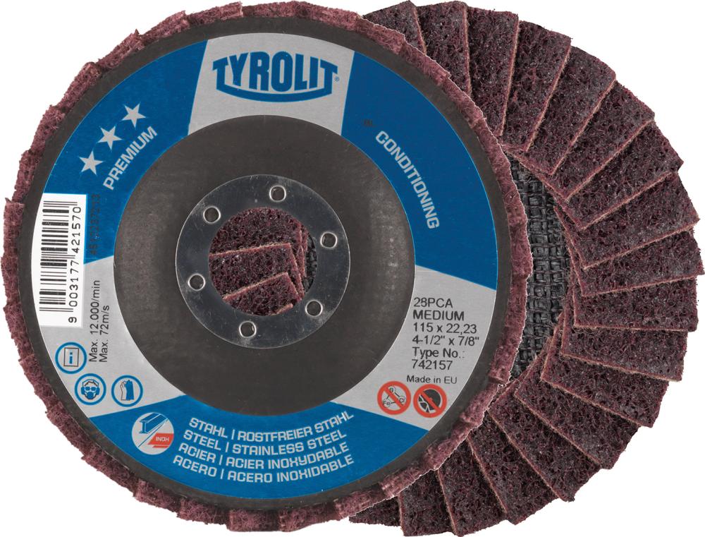 DISCO ABRASIVO DE LÁMINAS VELLÓN SCM-A 125X22MM MEDIANO TYROLIT