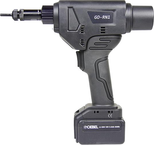 REMACHADORA PARA TUERCAS A BATERÍA GO-RN1 CON 2 BATERÍAS Y CARGADOR GOEBEL