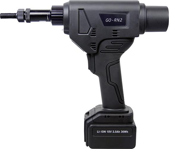 REMACHADORA PARA TUERCAS A BATERÍA GO-RN2 CON 2 BATERÍAS Y CARGADOR GOEBEL