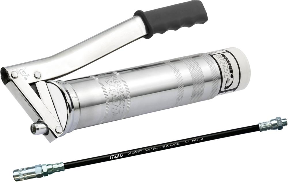PISTOLA DE ENGRASAR CON PALANCA MANUAL LUBE SHUTTLE PH-30C M10X1 400G SISTEMA CARTUCHO MATO