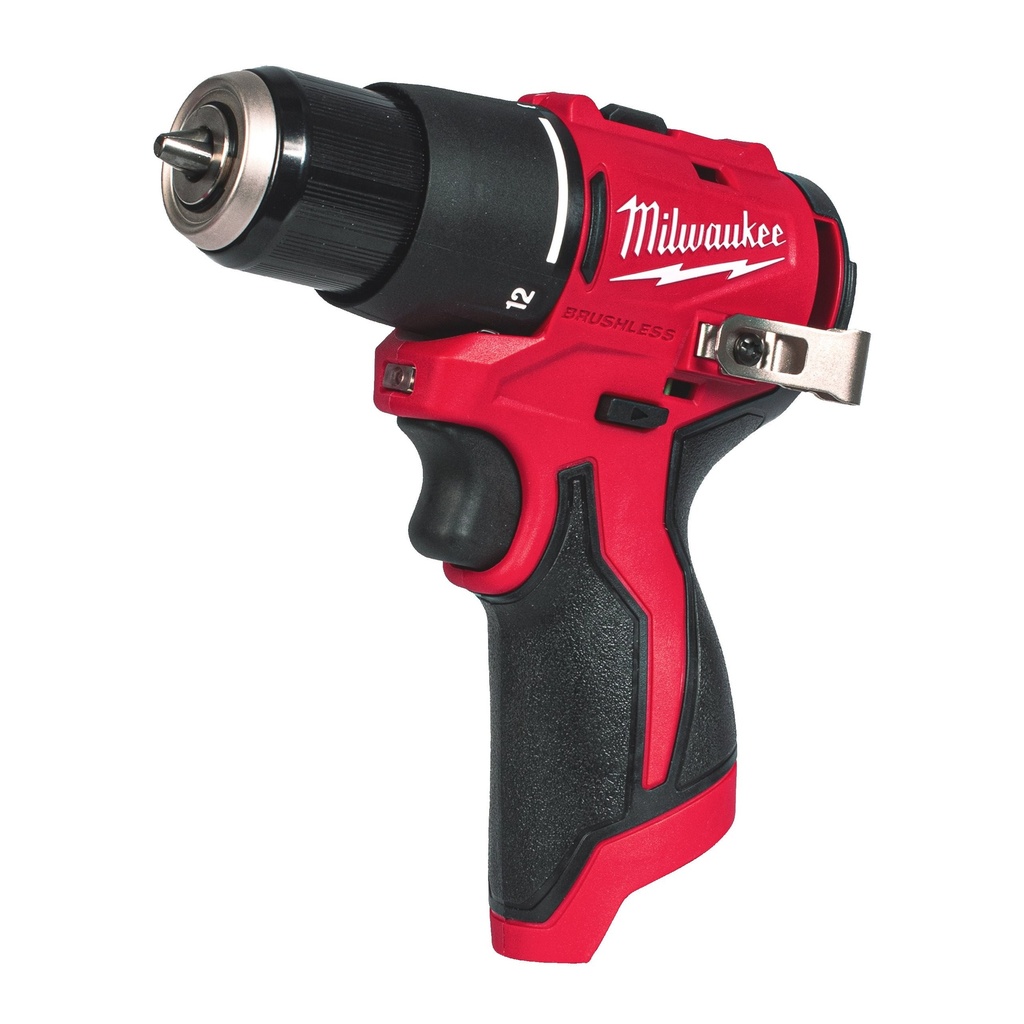 TALADRO PERCUTOR SUBCOMPACTO M12™ BRUSHLESS, 2 VELOCIDADES, PAR MÁXIMO 40NM, PORTABROCAS METÁLICO 10MM. SE SUMINISTRA EN VERSIÓN CERO, SIN BATERÍAS NI CARGADOR M12BLPDRC-0