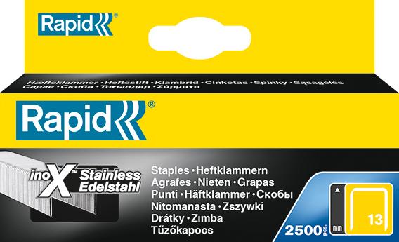 CAJA 2500 GRAPAS TIPO 13 6MM ACERO INOXIDABLE RAPID