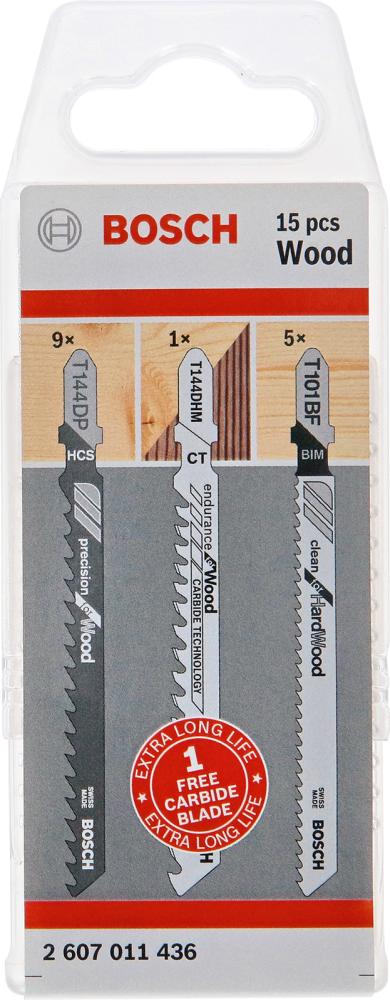 JUEGO DE HOJA DE SIERRA  MADERA 14 + 1 PIEZA BOSCH