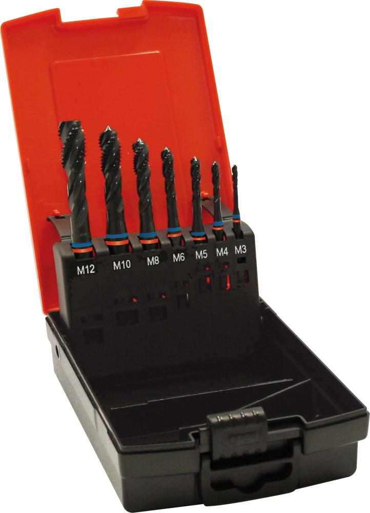 MACHOS ROSCAR A MAQUINA, JGO TANDEM DIN376HSSE VAPORIZADA TIPO N6H AGJO CIEGO M3-M12