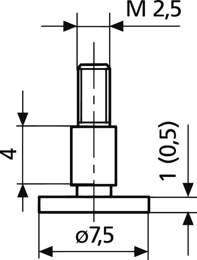 CALIBRE DE MEDICION      PARA PLATO7,5X1,0MM  MAHR