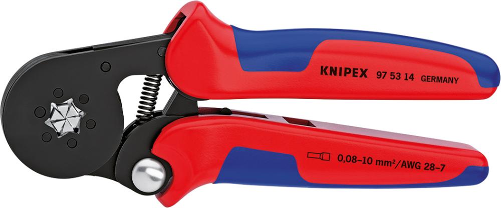 ALICATES P.VIROLAS       DE CABLE 0,08-10 QMM HEX. KNIPEX