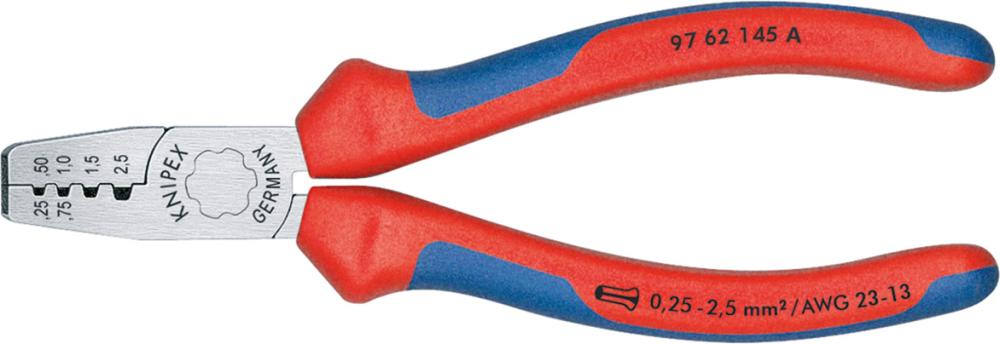 ALICATES PARA VIROLAS    DE CABLE MANGO DEVARIOS COMPONENTES 145MM  KNIPEX