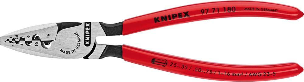 ALICATES P.VIROLAS       DE CABLE 180MMPULIDO  KNIPEX