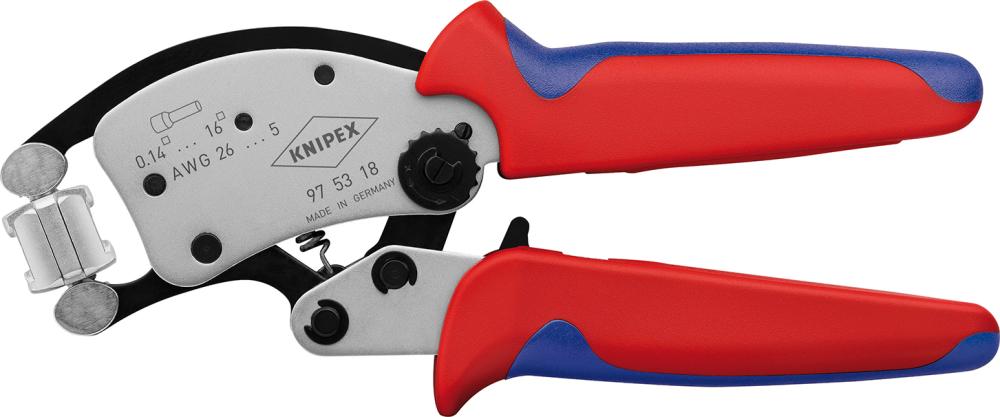 TENAZA DE ENGASTE PARA VIROLAS 0,14-16MM2 TWISTOR KNIPEX