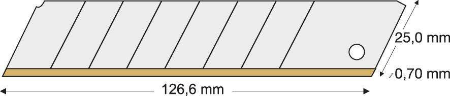 HOJA SECCIONABLE TIN 25MMPAQUETE CON 10 UNIDADESLUTZ BLADES