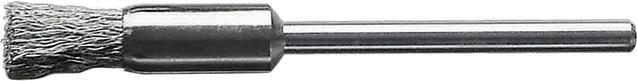 MICROCEPILLO DE PINCEL DE ACERO INOXIDABLE ONDULADO CON VÁSTAGO 3MM LESSMANN