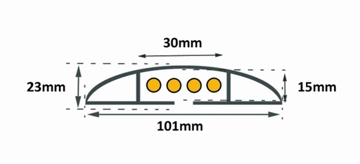 [P-854 758136975] PASACABLES PARA SUELO INTERIOR CPB1025 - 101X23Ø30MM 5M