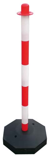 [P-854 754800102] POSTE DE PLASTICO S2001 - ROJO/BLANCO 900MM