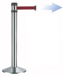 [758159526] POSTE CROMÁTICO CINTA ROJA, 4 MT. Ø80