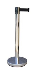 [758159518] POSTE SEPARADOR INOXIDABLE CON CINTA NEGRA RECO2SRBK