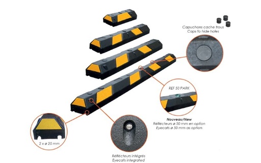 [P-854 758136040] TOPE DE RUEDA PARKSTOP50 - 500X150X100MM