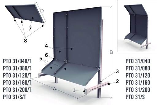 [P-854 3431080] PROTECCION TRASERA PTO 31/080