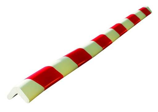 [P-854 758136933] PROTECTOR DE ÁNGULO PU3030RB - ROJO/BLANCO 750X30X8MM