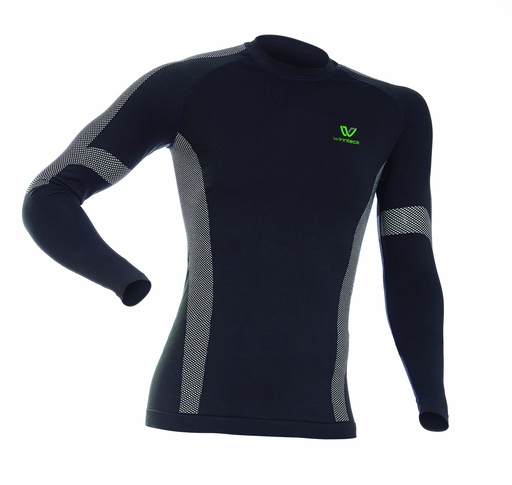 [P-854 5000608ML] CAMISETA SMAR'T'ECK WFIT08 NEGRA M/L