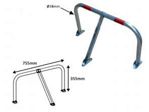 [P-854 758136909] BARRERA DE PARKING STOPCAR - CON CANDADO Ø38 735X375MM