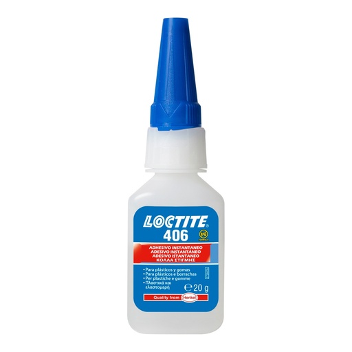 [P-220 1922290] LOCTITE 406 ADHESIVO INSTANTÁNEO ELASTÓMEROS (Botella  20 g)