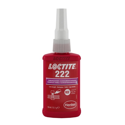 [P-220 88245] LOCTITE 222 FIJADOR BAJA RESISTENCIA (Botella  50 ml)