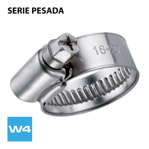 CAJA DE ABRAZADERAS SIN FIN SERIE PESADA W4 12MM INOX