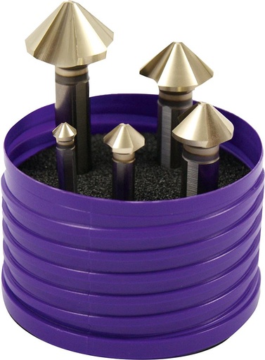 [7614290010] JUEGO AVELLANANADORES CÓNICOS HSS TI ZRN 90º 6,30-25MM VÁSTAGO DE 3 SUPERF. BECK