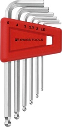 JUEGO LLAVES ALLEN EN SOPORTE PLÁSTICO PUNTA ESFÉRICA PB SWISS TOOLS