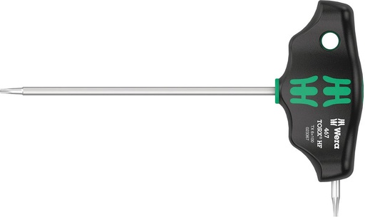 DESTORNILLADOR TORX MANGO EN T CON FUNCIÓN RETENCIÓN Y ARRASTRE LATERAL WERA
