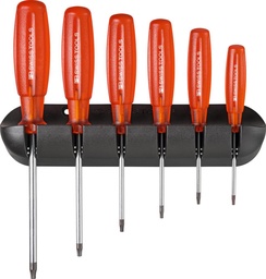 [7665910085] JUEGO DESTORNILLADORES 6 PIEZAS TORX EN SOPORTE MURAL MULTICRAFT PB SWISS TOOLS