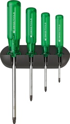 [7665910055] JUEGO DESTORNILLADORES 4 PIEZAS PZ EN SOPORTE MURAL CLASSIC PB SWISS TOOLS