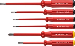 [7665910035] JGO. DESTORNILLADORES VDE 6 PIEZAS CABEZA PLANA/PH EN CARTÓN CLASSIC PB SWISS TOOLS