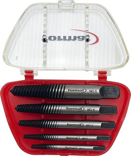 JUEGO EXTRACTOR TORNILLOS CROMO-VANADIO FORMAT